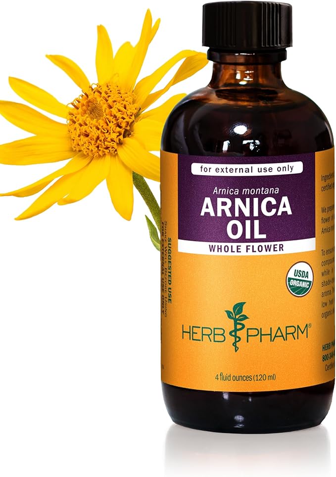 Herb Pharm Certified Organic Arnica Oil - 4 Ounce