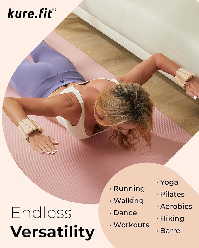 Pilates Weight | Wrist & Ankle Weights for Women | Weighted Bangles | 1LB/ 2LB Each (Set of 2)
