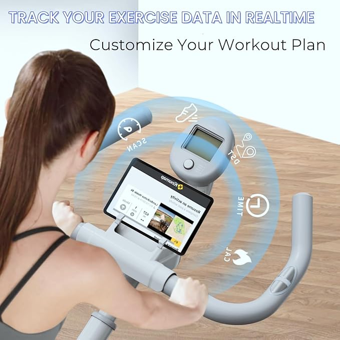 NAYSAYE Exercise Bike, Adjustable Stationary Bikes with Smartphone Mount, Professional Exercise Bike with Digital Pulse Display for Home and Office