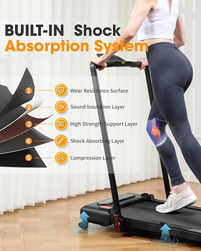 2.5HP Walking Pad with Incline 330lbs, 3 in 1 Walking Pad Treadmill 5-Level Big LED, Under Desk Treadmill for Home,Hike/Jog/Run,Portable,Small, with Remote Control,Assembly Free,Wider Belt