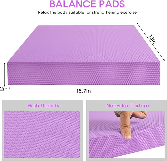 Exercise Balance Pad，Balance Foam Mat for Physical Therapy Equipment & Strength Stability Training, Slip Resistant Foam Mat for Yoga, Pilates, Meditation，Gardening knee pads