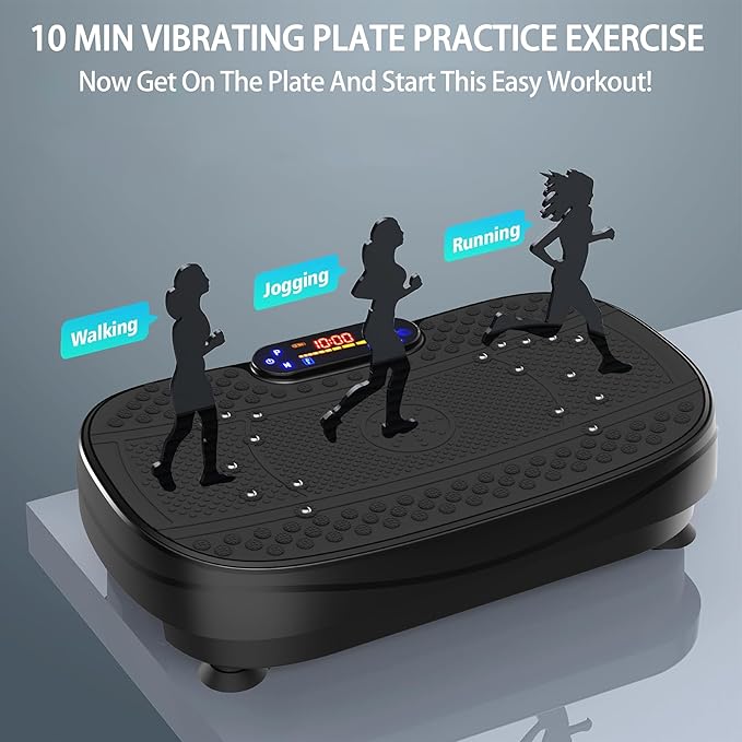 ZeHuoGe Vibration Plate Exercise Machine,Fitness Platform Exercise Machine,Full Body Shaker Workout Vibrate Stand, Shake Board Sport for Weight Loss Fat Burner for Women Men