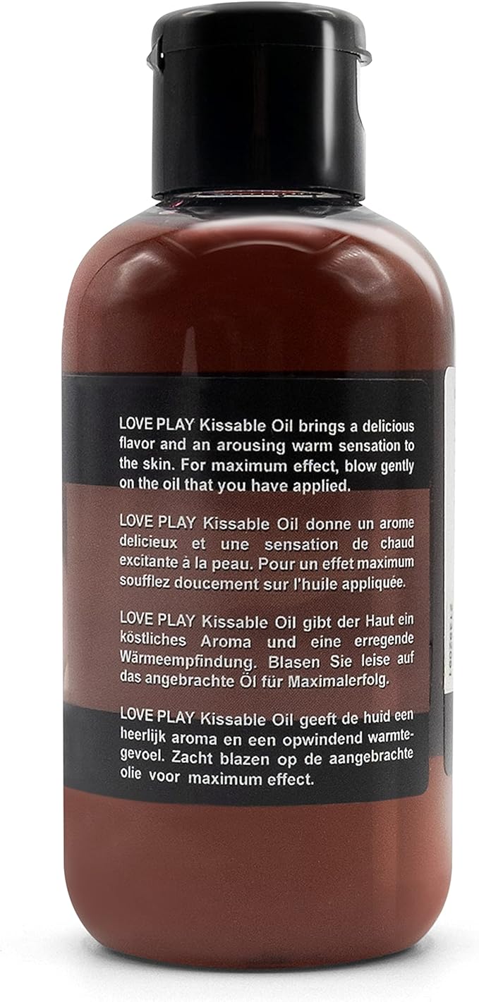 LOVE PLAY Sensual Body Oil for Couples – Edible & Deliciously Scented for Date Night – Aromatherapy Oil for Intimate Moments, Enhanced Stimulation, and Luxurious Hydration – Great Gift for Romance