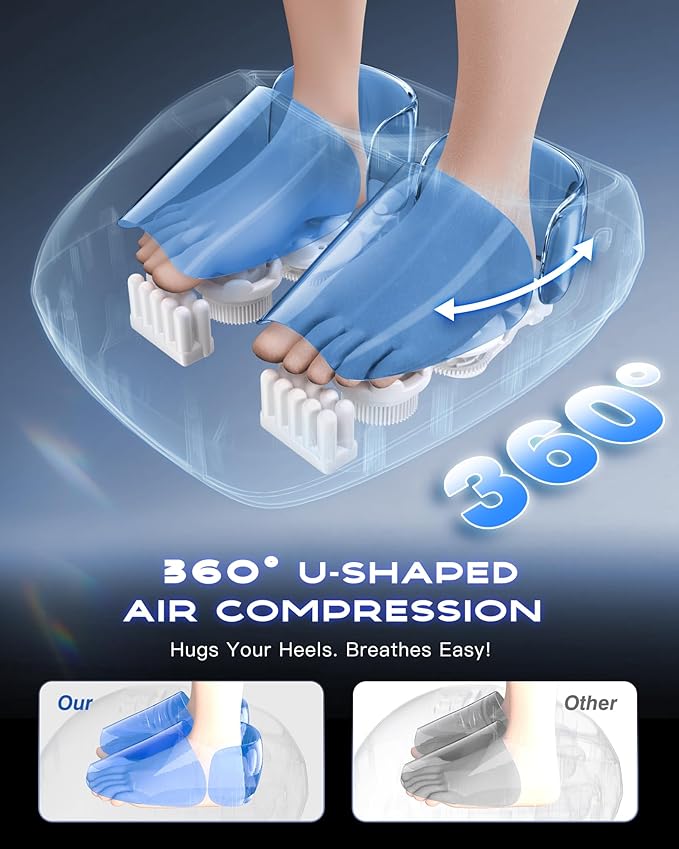 KINGJOY Foot Massager with Heat - Professional Shiatsu Deep Kneading for Neuropathy & Plantar Fasciitis Relief | 2026 Upgraded Model