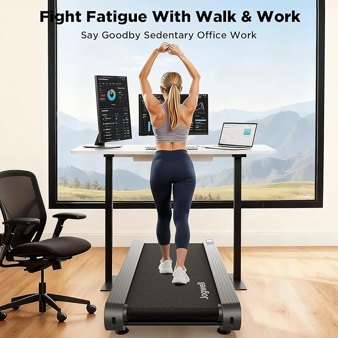 Jogwell Walking Pad Treadmill with 20%/15%/12% Auto Incline, 350lbs Capacity Treadmills for Home Office Under 35dB, Spacious Running Area, Vertical Storage, 3/3.5HP Brushless