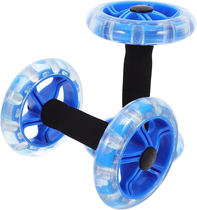 Twin-wheel Ab Roller Fitness Wheel Core Exercise Device for Home Gym Abdominal Strengthening and Weight Loss Training Blue