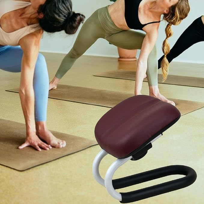 Meditation Bench Kneeling Stool Gift Adjustable Height Prayer Seiza Chair for Travel Floor Seating Practice Mindfulness Yoga, Deep Red