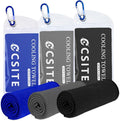3 Pack Cooling Towels (47"x12") for Neck and Face, Ice Towel for Hot Weather, Soft Breathable Chilly Gym Towels, Microfiber Towel for Work Out, Yoga, Running, Camping & More Activities