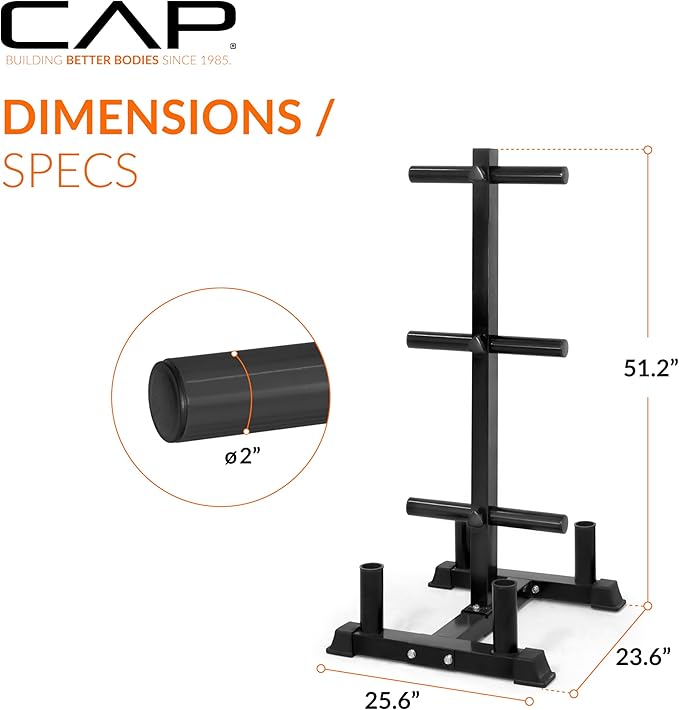 CAP Barbell Olympic Bumper Plate Tree Rack