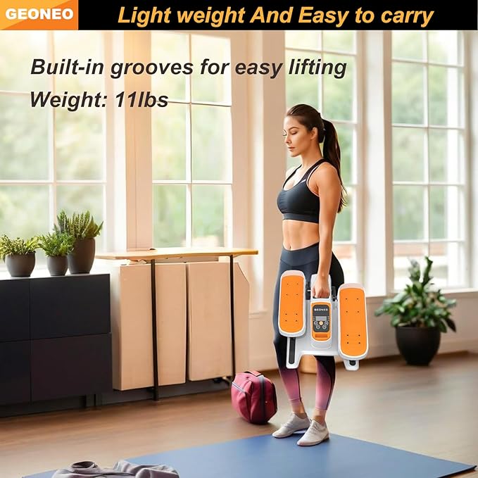 Under Desk Elliptical Machine, Electric Elliptical Exerciser for Senior, Quiet and Small Electric Seated Pedal for Home with Display Monitor, Remote Control and 12 Adjustable Speeds