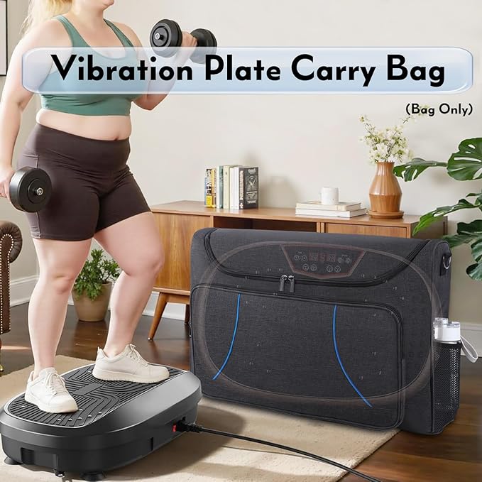 Carry Case Compatible with AXV/SoftGym Vibration Plate Fitness Platform Portable Vibration Plate Exercise Machine Storage Bag Cover,Large Capacity Carry Bag with Pockets,Case Only