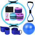 Yoga Sets for Women Pilates at Home Equipment Pilates Magic Ring Booty Bands for Working Out Glutes Yoga Ball 25cm Figure 8 Resistance Band Yoga Bands for Stretching