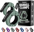 DMoose Fitness Barbell Clips 2 Inch (Pair) - Quick Release Olympic Barbell Clamps & Collars with Anti Slip TPR Grip for Secure Weightlifting and Powerlifting - Weight Clips for Bars at Home or Gym