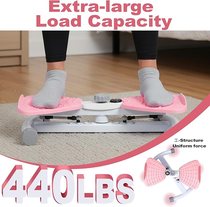 Reinforced Structure Waist Twister Machine Exercise, Ab Twist Board 440 lbs Weight Capacity for Slim Waist and Core, with Smart LED Digital Display Track Time, Reps, Calories for Women
