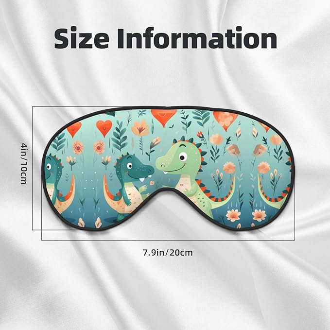 Lovely Little Dinosaur Baby Head-Mounted Double-Sided Light-Blocking Sleeping Eye mask to Protect Eyes and Relieve Eye Fatigue
