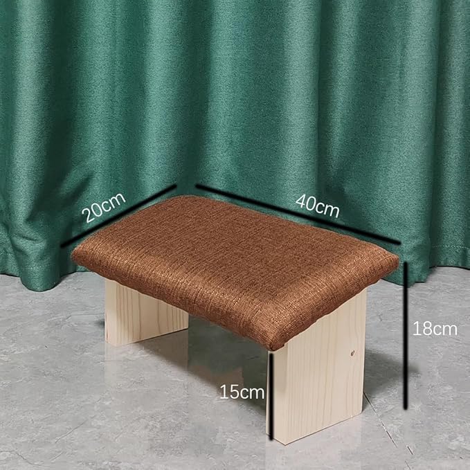 Meditation Stool, Solid Wood Folding Meditation Stool, Easy to Carry Out, Yoga Meditation Stool, Kneeling Tea Stool, Inclined Stool,Beige