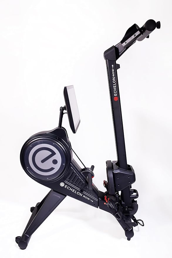 Echelon Row-7s Smart Rower – Foldable Rowing Machine for Home Gym, 24 Inch HD Rotating Touchscreen, 32 Resistance Levels, Bluetooth Connectivity, Total Body Low-Impact Workout, 350LB Capacity