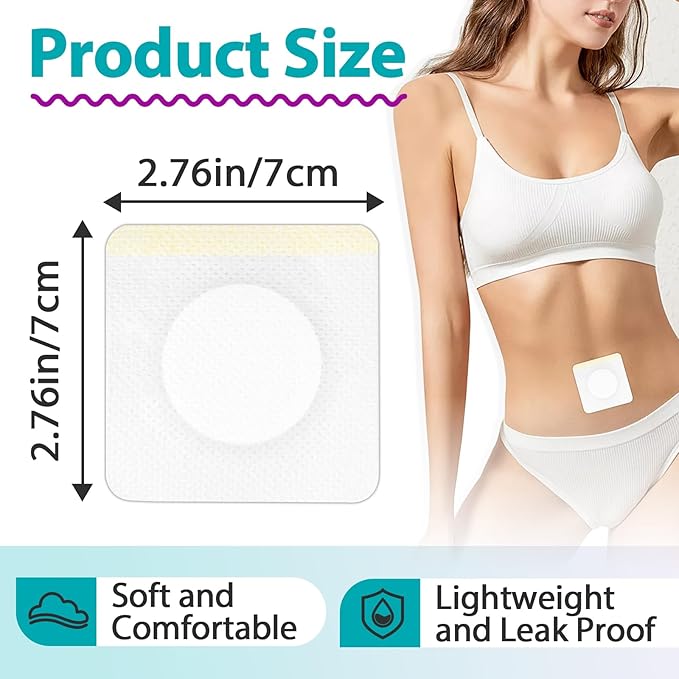 125 Pcs Castor Oil Patches for Belly Button, Self-Adhesive Disposable Castor Oil Pack Wrap with Cotton, Highly Absorbent Core, Breathable and Soft (Patch Only (Oil Not Included))