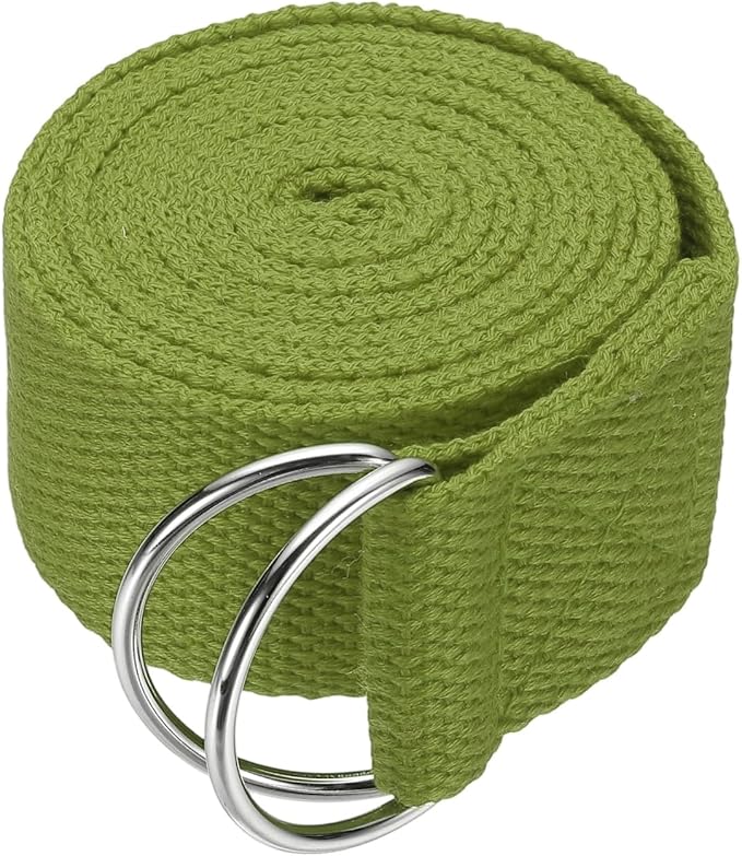Yoga Strap for Stretching, Athletic Stretch Band with Adjustable Metal D Ring Buckle Yoga Bands