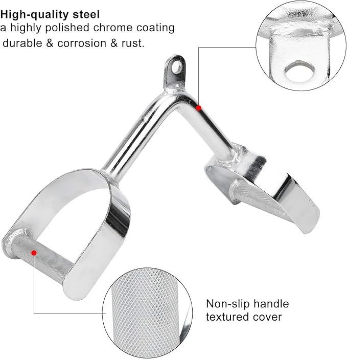 Acouto Rowing Machine Handle - VShaped Cable Attachments for Enhanced Grip and Versatile Strength Training in Home Gym