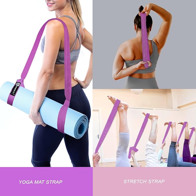 [MAT NOT Included] Yoga Mat Sling, Yoga Mat Straps for Carrying, Easy-Cinch Yoga Mat Holder Strap