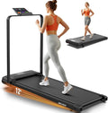 ANCHEER Treadmill with 12%/15% Incline, Folding Walking Pad with Handle Bar, 320-450lb Capacity Under Desk Foldable 3.5HP Treadmills for Home/Office/Gym,Installation-Free