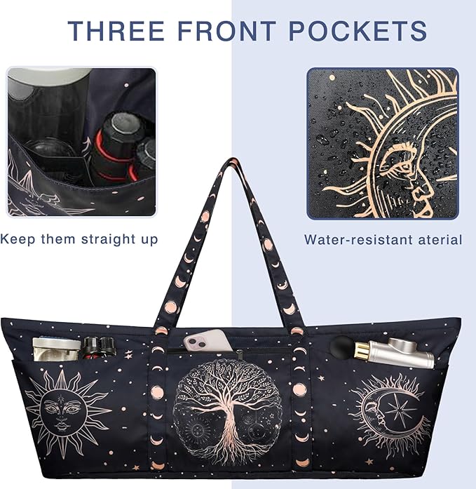 Yoga Mat Bag Yoga Mat Carrier with Shoes Compartment & Wet Pocket Pilates Bag with Zipper Pockets & Yoga Mat Holder Strap Yoga Bags and Carriers Fits All Your Stuff
