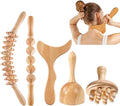 5 PCS Wood Therapy Massage Tools - Professional Maderoterapia Set for Body Contouring, Circulation Support and Muscle Tension Relief