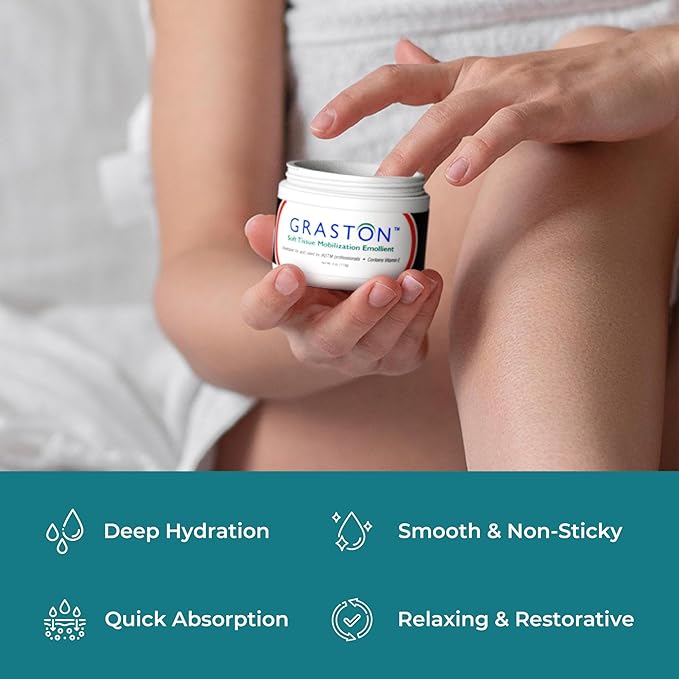 Graston Technique Vitamin E Enriched Emollient Cream - 4oz Jar, Ideal for IASTM Massage Lotion & Massage Cream, Perfect Vitamin E Cream for Massage and Physical Therapy, 3-Pack