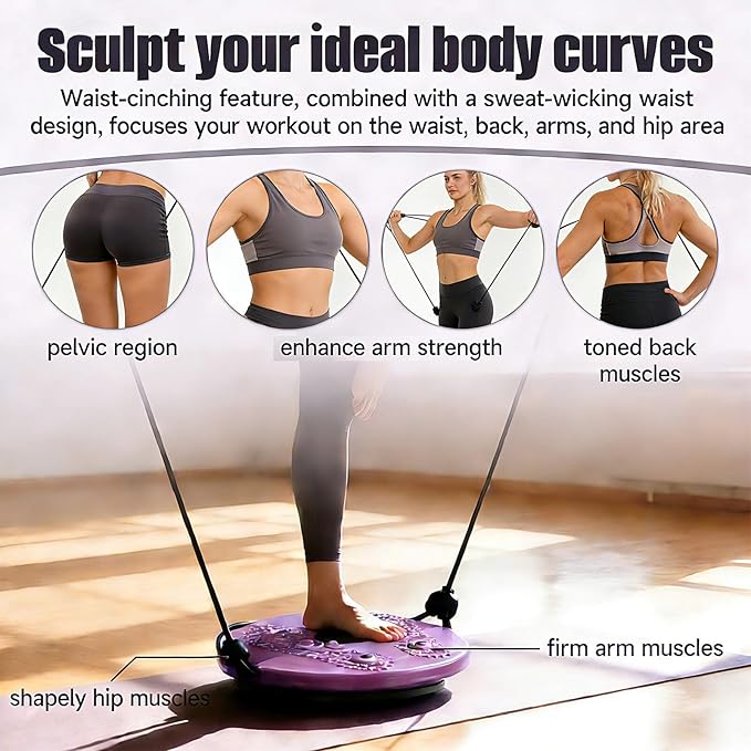 2026 Upgraded Waist Twister Machine, Home Exercise Equipment for Core Strengthening & Ab Training with Adjustable Twist Board, Silent Workout Equipment for Waist Sculpting and Full-Body Toning