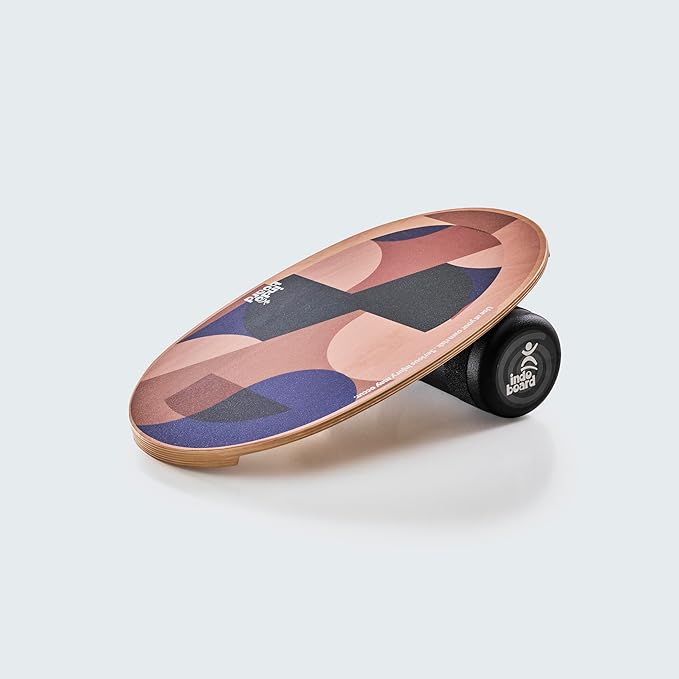 The Original Indo Board - Balance Board Trainer for Core Strength, Stability & Athletic Performance - Surfing, Skateboarding, Snowboarding, Yoga, Physical Therapy & More. Includes Board and Roller.
