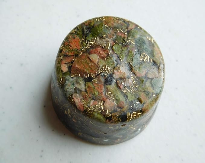 Unakite Orgone Generator Energy Accumulator 7.83Hz/432Hz/528Hz/Advance Harmonics Many Beautiful Ingredients! (Unakite)