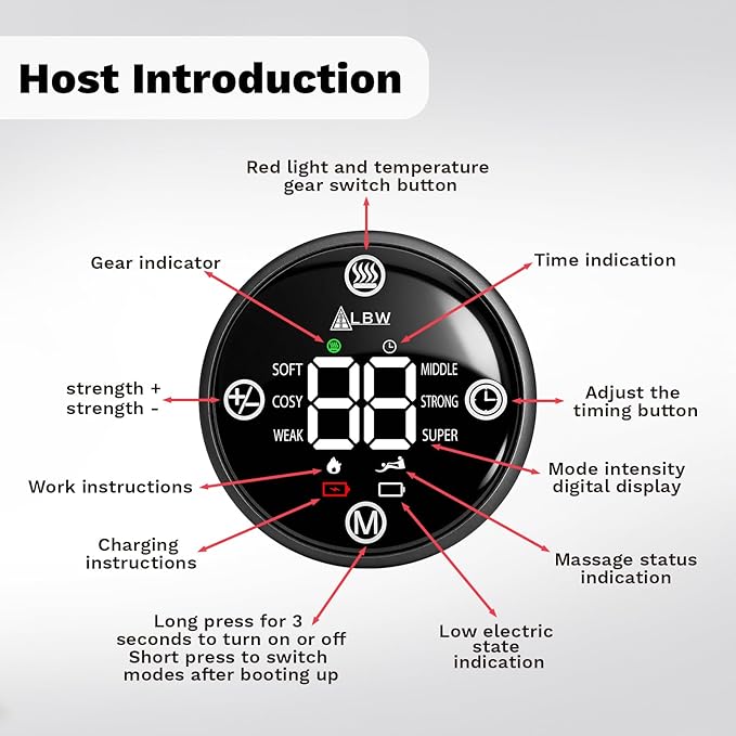 Large Fit Pro Foot Massager – Red-Light Therapy, 5-Level Graphene Heating, 6 Modes × 3 Intensities, Waterproof Inner Liner & 90-Min Rechargeable Battery,Multi-Area Use for Ankle, Knee, Back, Neck
