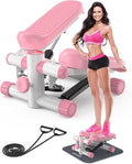 Steppers for Exercise at Home, KitGody Mini Stepper with Resistance Bands, Portable Stair Stepper for Home 330LBS Capacity, Adjustable Height Fitness Stepper Machine