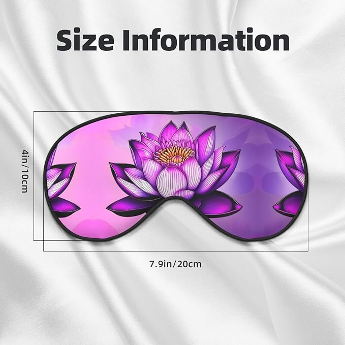 Purple Lotus Head-Mounted Double-Sided Light-Blocking Sleeping Eye mask to Protect Eyes and Relieve Eye Fatigue