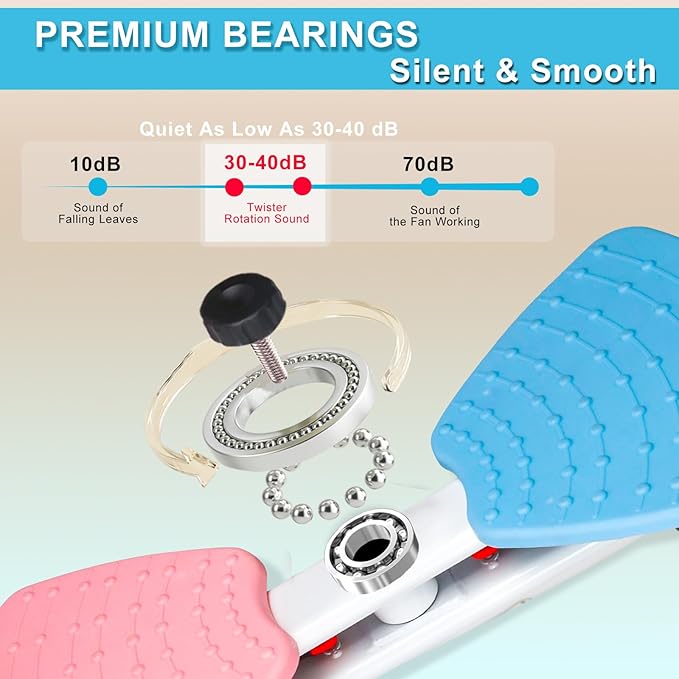 Waist Twisting Machine, Ab Twister Board for Exercise with 300lbs, Waist Twister for Women & Men Belly Fat, Home Noiseless Abs Waist Training Exercise Equipment