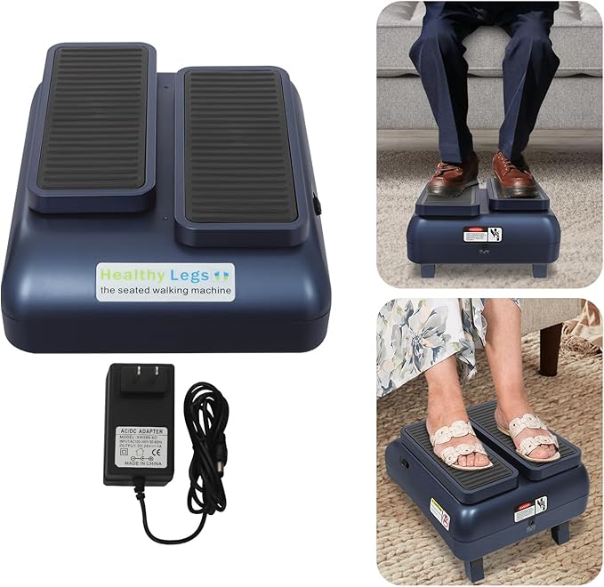 Under Desk Elliptical Machine, Electric Seated Pedal Exerciser, Mini Ellipse Leg Exerciser with Remoter, 2 Level Speeds, Electric Foot Circulation Device