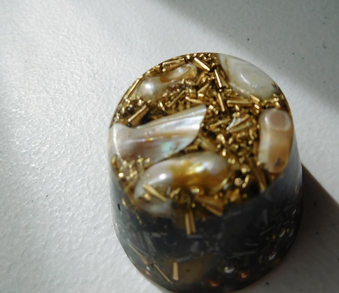Pearl Orgone Generator Energy Accumulator 528Hz/7.83Hz/Advance Harmonics Many Beautiful Ingredients and Colors!! (Pearl)