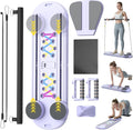 Maksone Pilates Board, Foldable Reformer Training Set, 6-in-1 Versatile Kit with Auto-Rebound Ab Roller, Home Core Workout Equipment, Tone Your Abs and Achieve a Sleek Figure