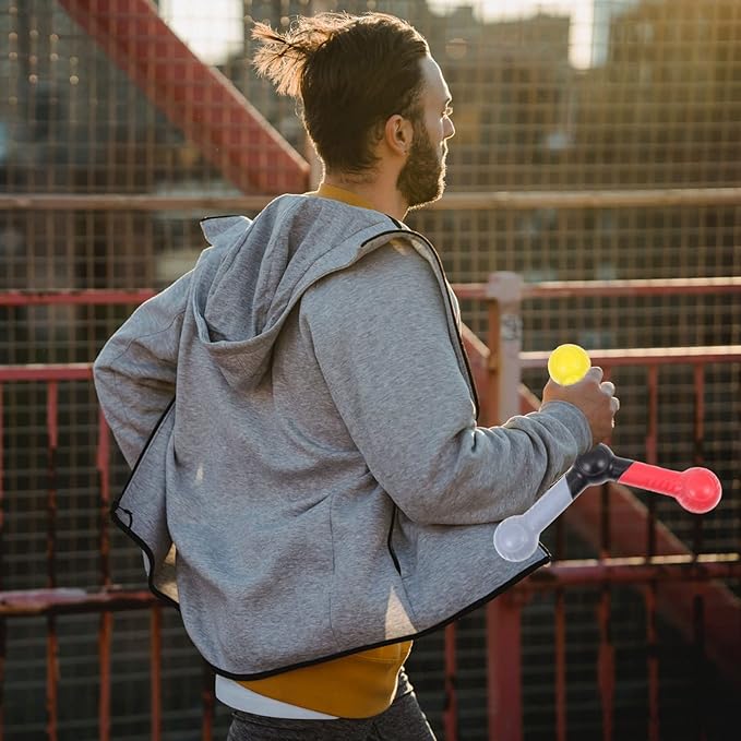 Homoyoyo Multi-Color Hand-Eye Coordination Trainer - Dual-Handle Reaction Catch Stick with Rubber Foam Grip for Agility, Baseball, Basketball Training - Kids & Athletes Sports Equipment