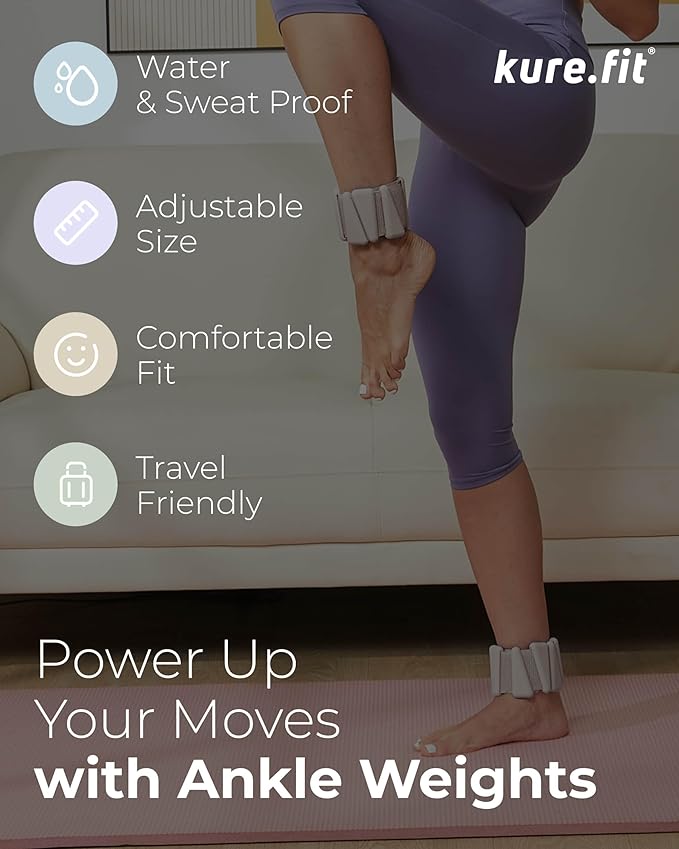 Pilates Weight | Wrist & Ankle Weights for Women | Weighted Bangles | 1LB/ 2LB Each (Set of 2)