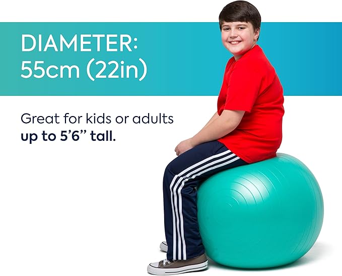 Bouncyband Balance Ball – Create Flexible Seating to Improve Focus at School, Office, or Home with This No-Roll Weighted Ball