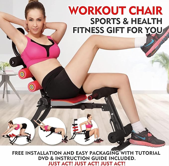 22 in 1 Wonder Master Core & Abdominal Workout Equipment, Foldable & Adjustable Rowing Machine, Core Strength Training& Abdominal Exercise Trainers with 22 Ways to Exercise for Home Gym