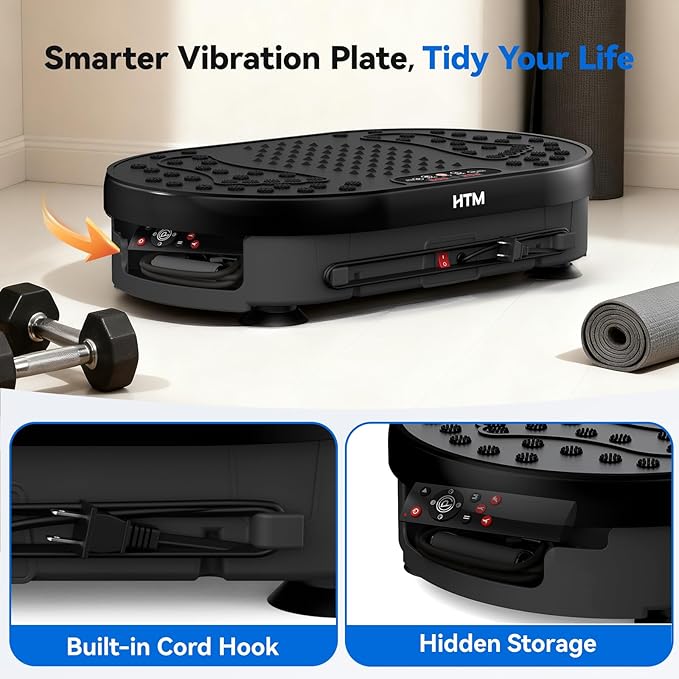 Vibration Plate Exercise Machine with 120 Speed Levels, 9 Program Modes and Remote Control - 15 Min Timer, 300 lbs Capacity Vibrate Stand Shake Board for Full Body Workout, Fat Burner and Toning