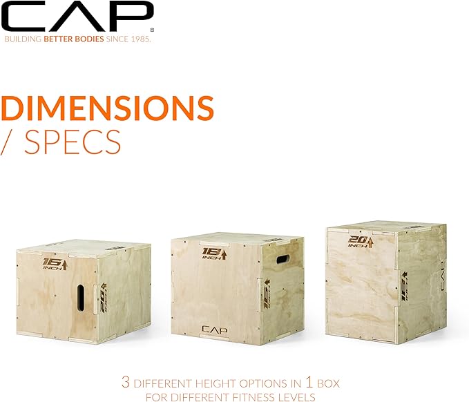 CAP Barbell 3-in-1 Plyometric Box | Multiple Styles and Sizes
