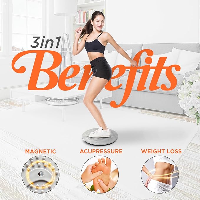 Yes4All Ab Twister Board, 15 inch XXL, Waist Twisting Disc,Twisting Stepper for Aerobic Exercise, Full Body Toning Workout, Noise-Free, 2pcs in a Box