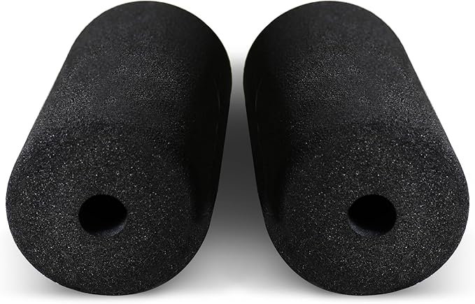 WF Athletic Supply Foam Foot Pads, Foam Roller for Gym Exercise Machines Equipment Replacements, Roller Pad for Leg Extension, PEC Deck Pads for Weight Bench, Sold by Pair (12” x 4” OD x 0.875” ID)