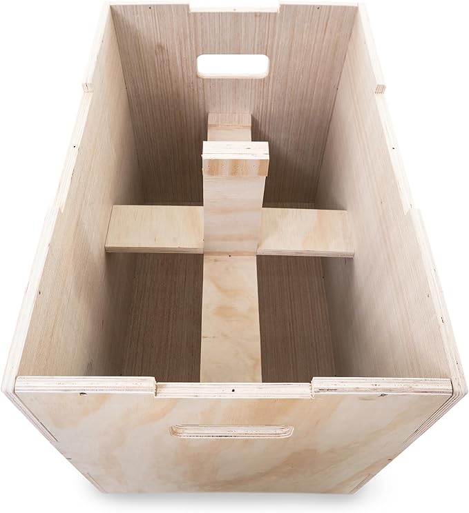 ProsourceFit 3-in-1 Wood Plyometric Jump Box For Cross Conditioning, Agility, Vertical Jump Training & Plyo Workouts