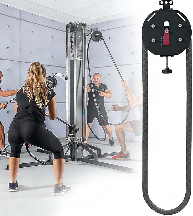Gym Pull Rope Machine with Premium Nylon Rope, Cable Pulley for Home Gym, 100,000-Cycle Tensile Test, 0-30kg Resistance,330lb Load Capacity for Strength & Endurance Training