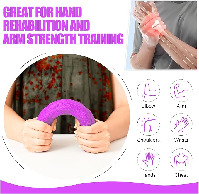 Flex Therapy Bar and Grip Strength Trainers Set, Physical Therapy & Resistance Bar for Golfers Elbow,Tendinitis,Wrist,Forearms Pain, Improve Grip Strength and Relieve Pain